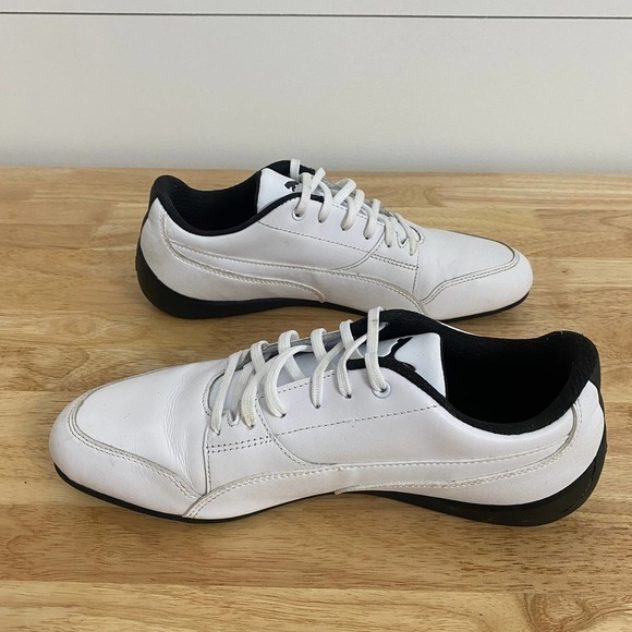 Puma White Leather x Ferrari Drift Cat Scuderia Motorsport Sneakers Men's Size 8 - Picture 6 of 11